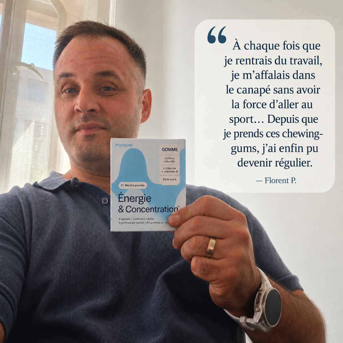 Polygum Gomme à mâcher anti fatigue